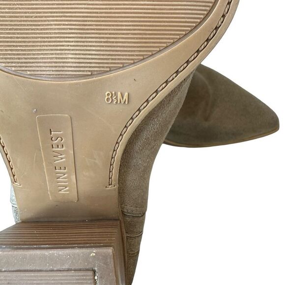 Nine West Orleeh Women's Block Heel Ankle Boots Tan Taupe Size 8.5 - Picture 4 of 15